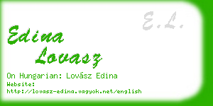 edina lovasz business card